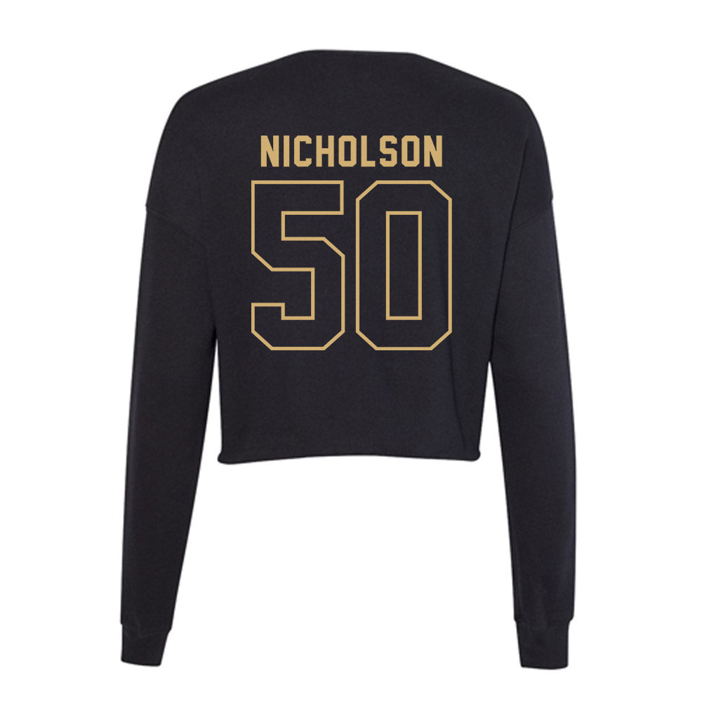 Vanderbilt - NCAA Men's Basketball : Mason Nicholson - Women's Cropped Crew Fleece-1