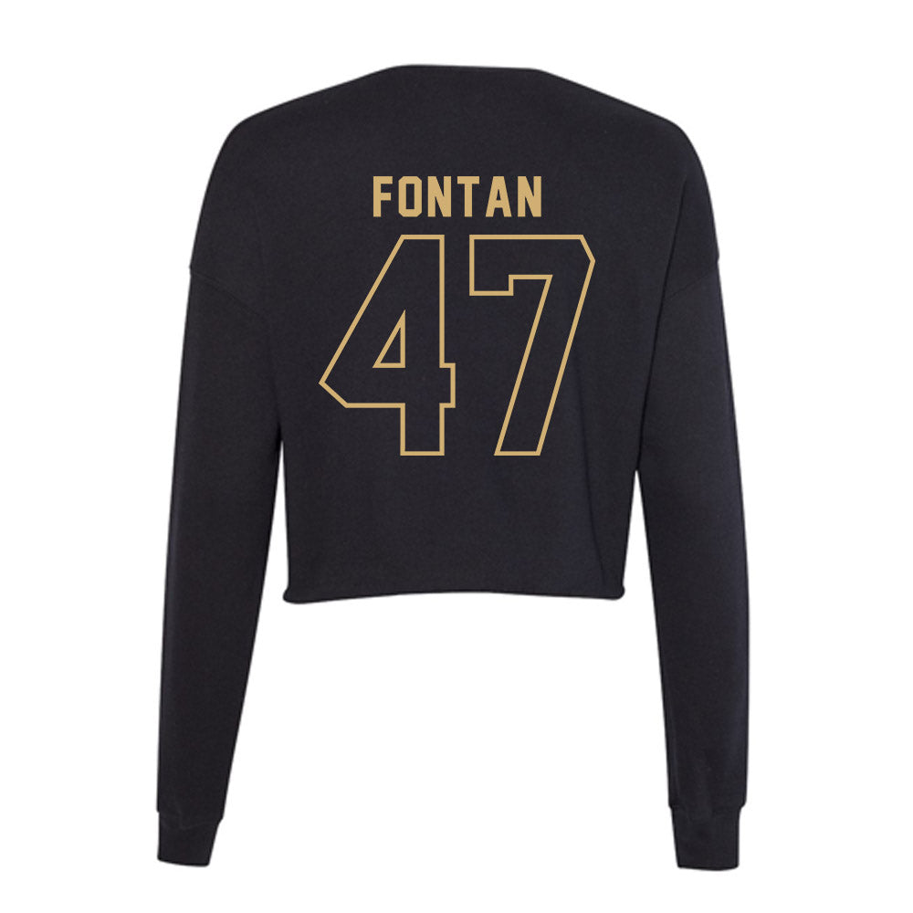 Vanderbilt - NCAA Football : Isaiah Fontan - Women's Cropped Crew Fleece-1