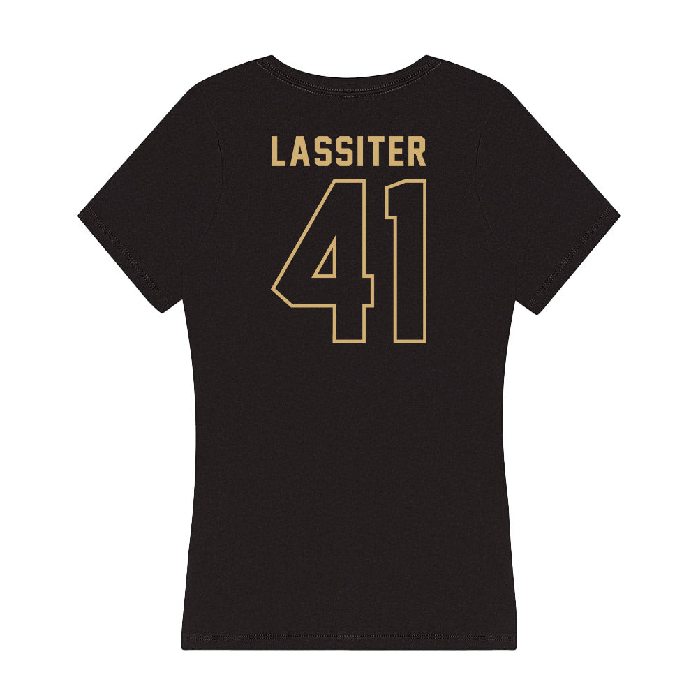 Vanderbilt - NCAA Football : Jamezell Lassiter - Women's V-Neck T-Shirt-1