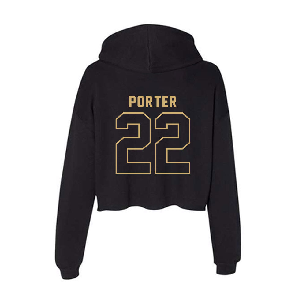 Vanderbilt - NCAA Women's Volleyball : Taylor Porter - Women's Crop Fleece Hoodie-1