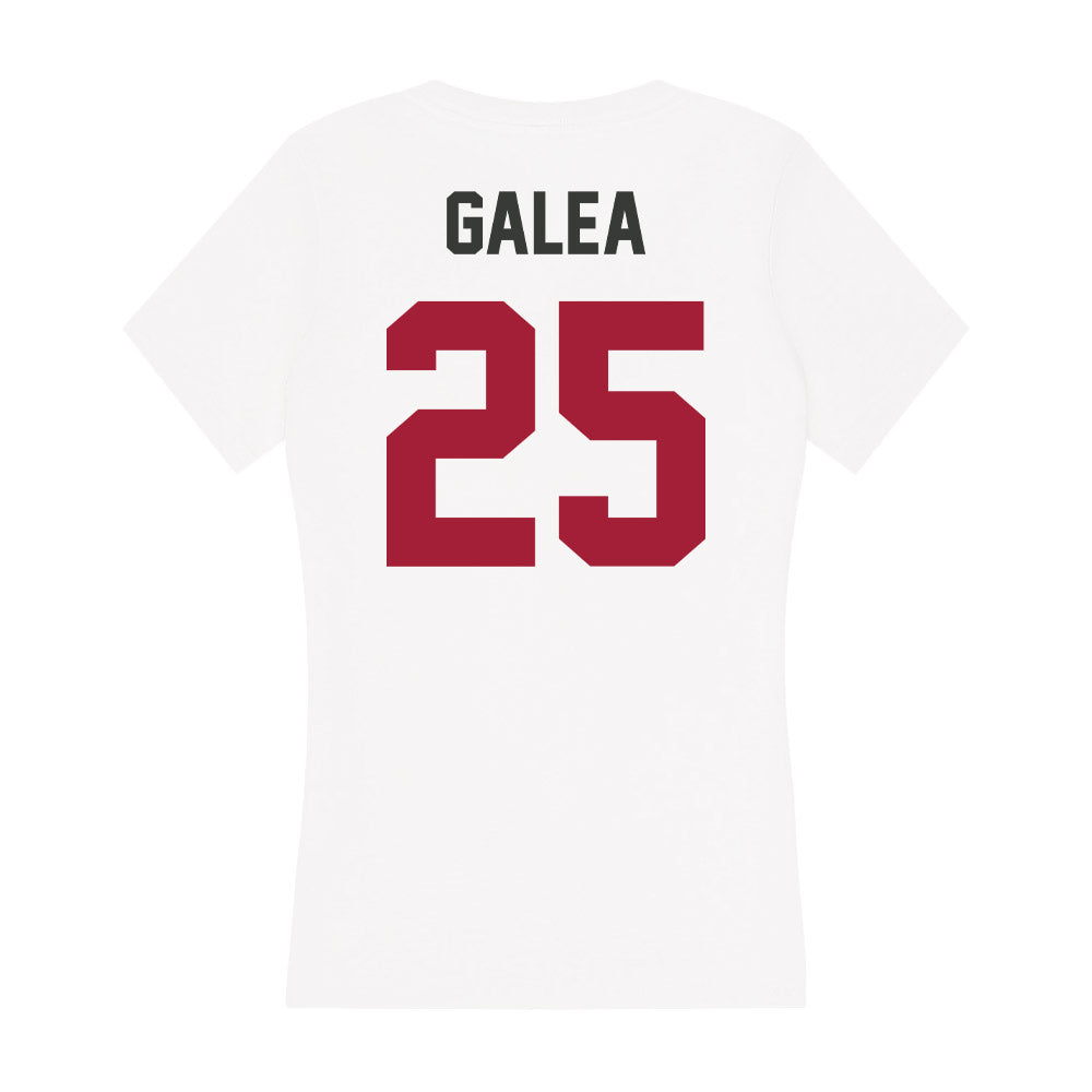 Arkansas - NCAA Women's Basketball : Danika Galea - Women's V-Neck T-Shirt-1
