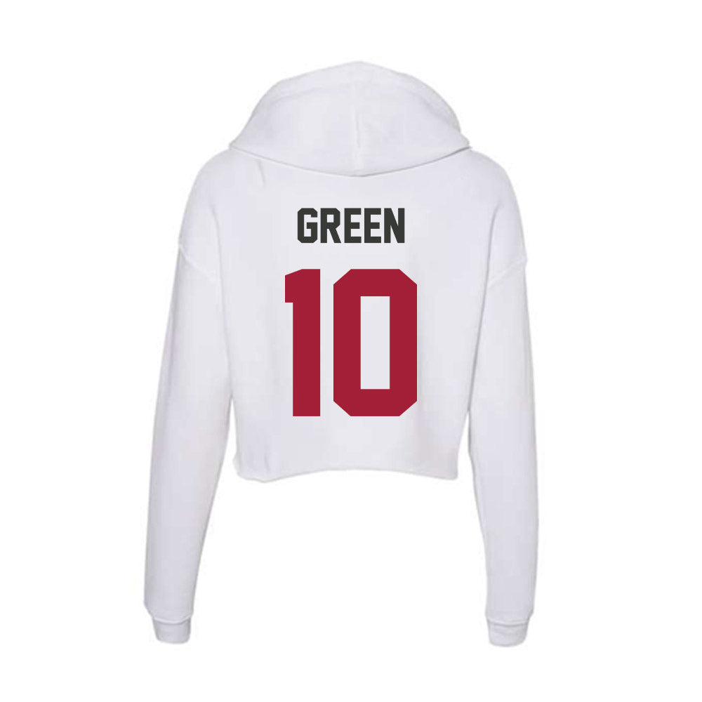 Arkansas - NCAA Football : Taylen Green - Women's Crop Fleece Hoodie-1