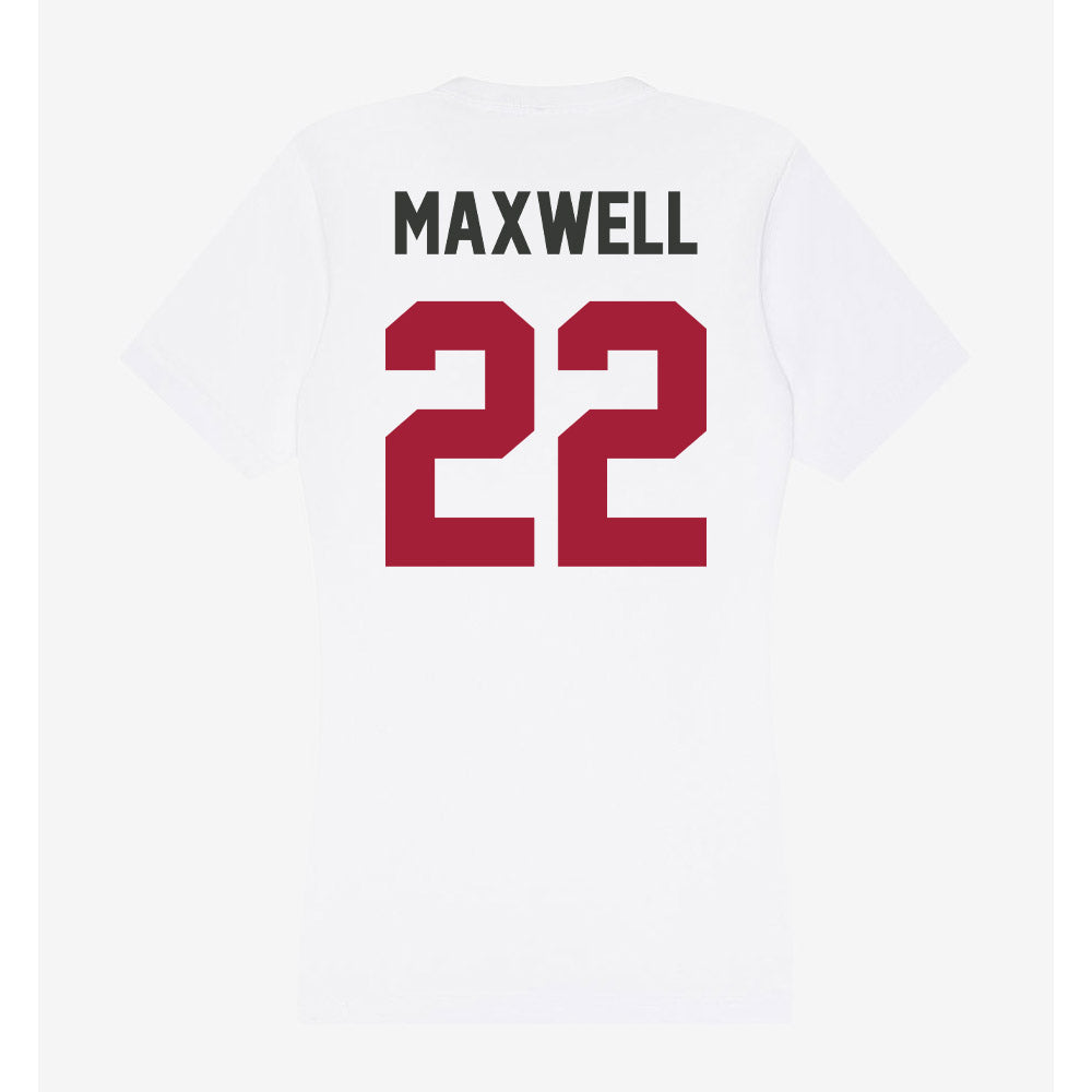 Arkansas - NCAA Baseball : Logan Maxwell - Women's V-Neck T-Shirt-1