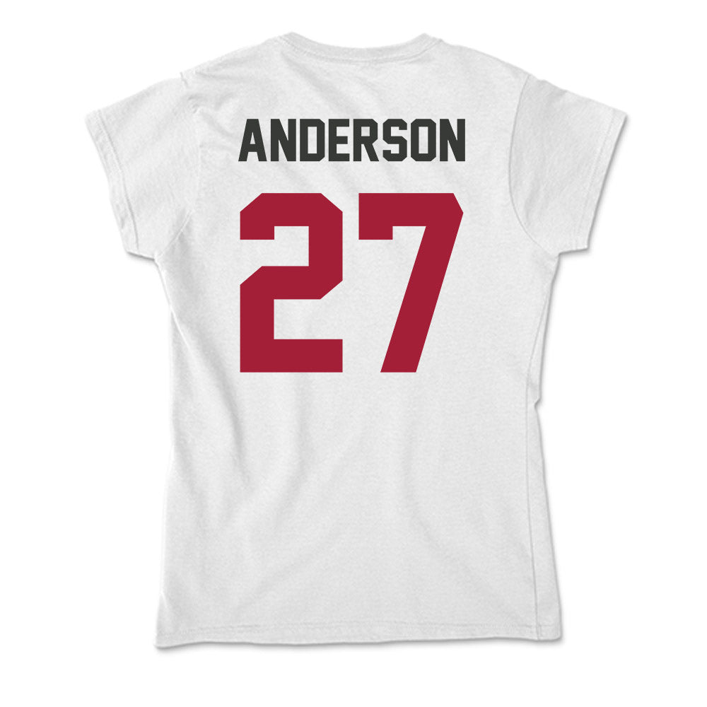 Arkansas - NCAA Women's Soccer : Dejionee Anderson - Soft Style Women’s T-Shirt-1