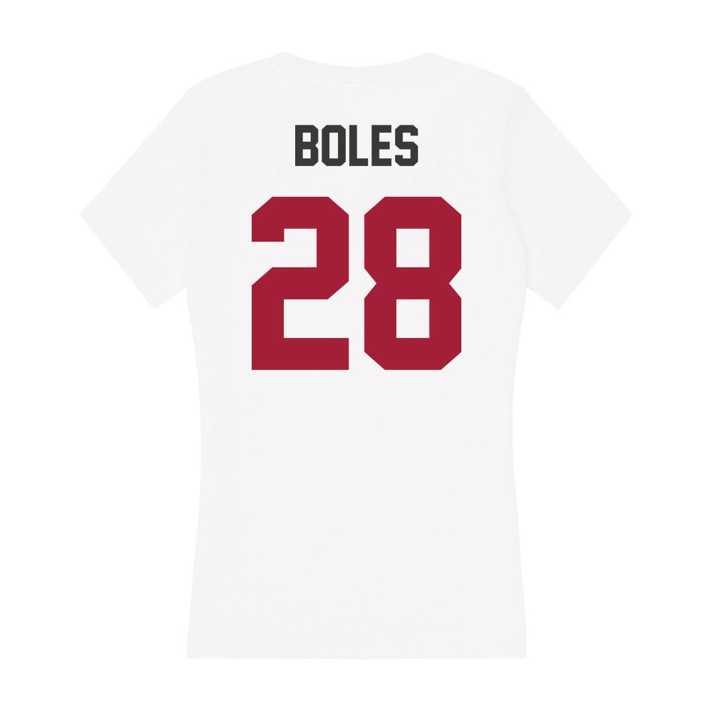 Arkansas - NCAA Baseball : Carson Boles - Women's V-Neck T-Shirt-1