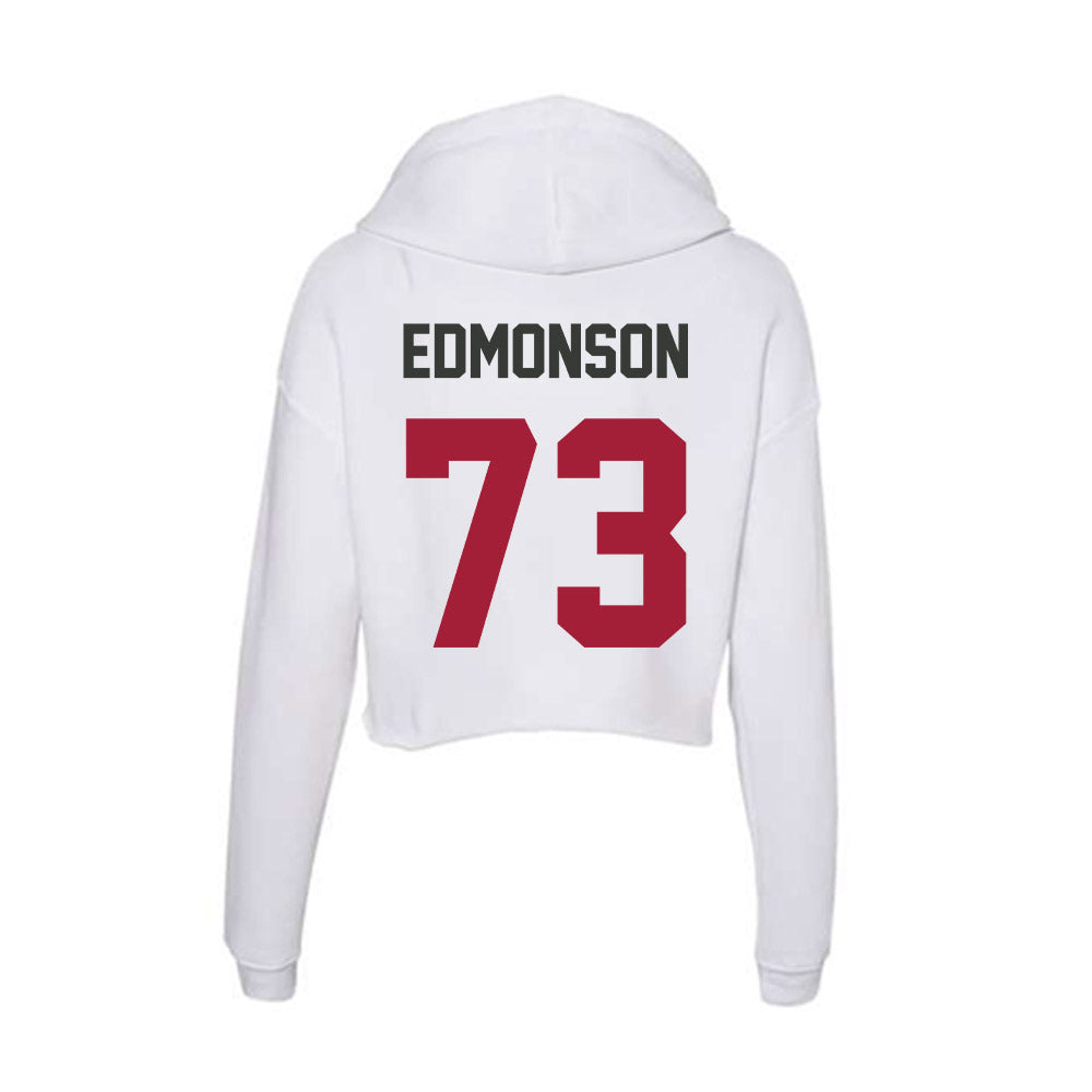Arkansas - NCAA Football : Brooks Edmonson - Women's Crop Fleece Hoodie-1