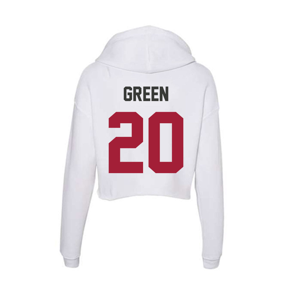 Arkansas - NCAA Football : AJ Green - Women's Crop Fleece Hoodie-1