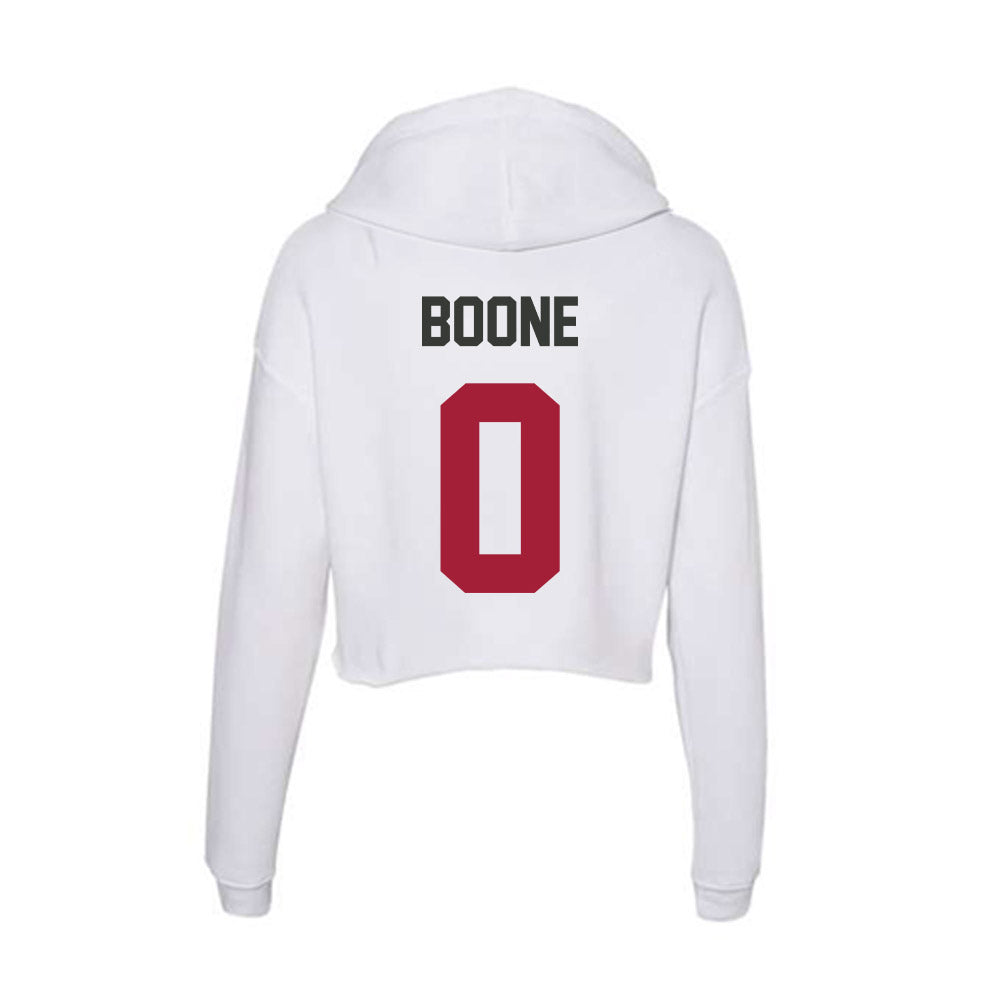 Arkansas - NCAA Football : Justus Boone - Women's Crop Fleece Hoodie-1