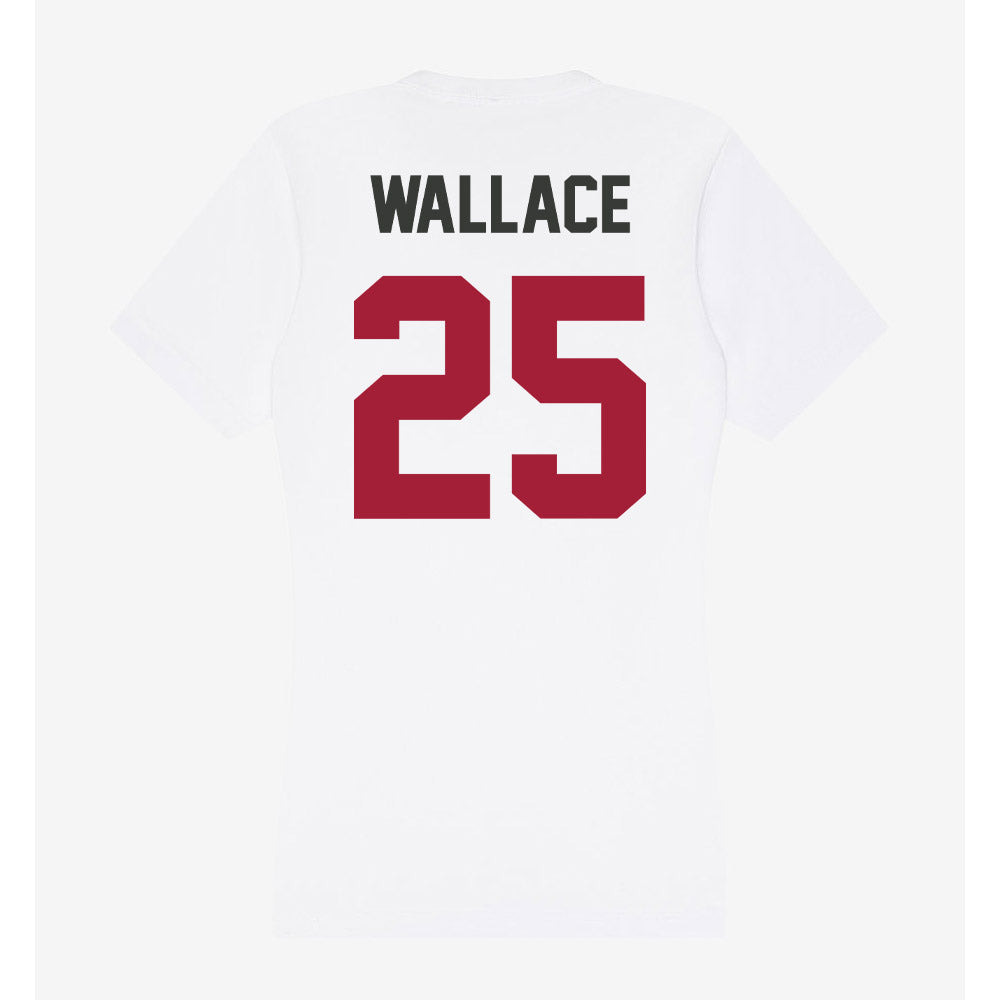 Arkansas - NCAA Football : Tavion Wallace - Women's V-Neck T-Shirt-1