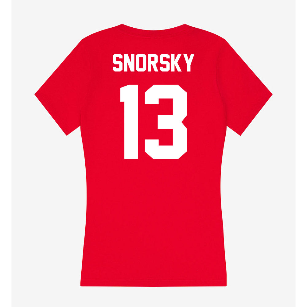 Gonzaga - NCAA Women's Soccer : Samantha Snorsky - Women's V-Neck T-Shirt-1