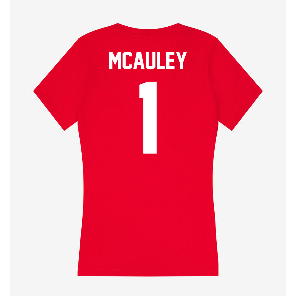 Gonzaga - NCAA Women's Volleyball : Kelly McAuley - Women's V-Neck T-Shirt-1