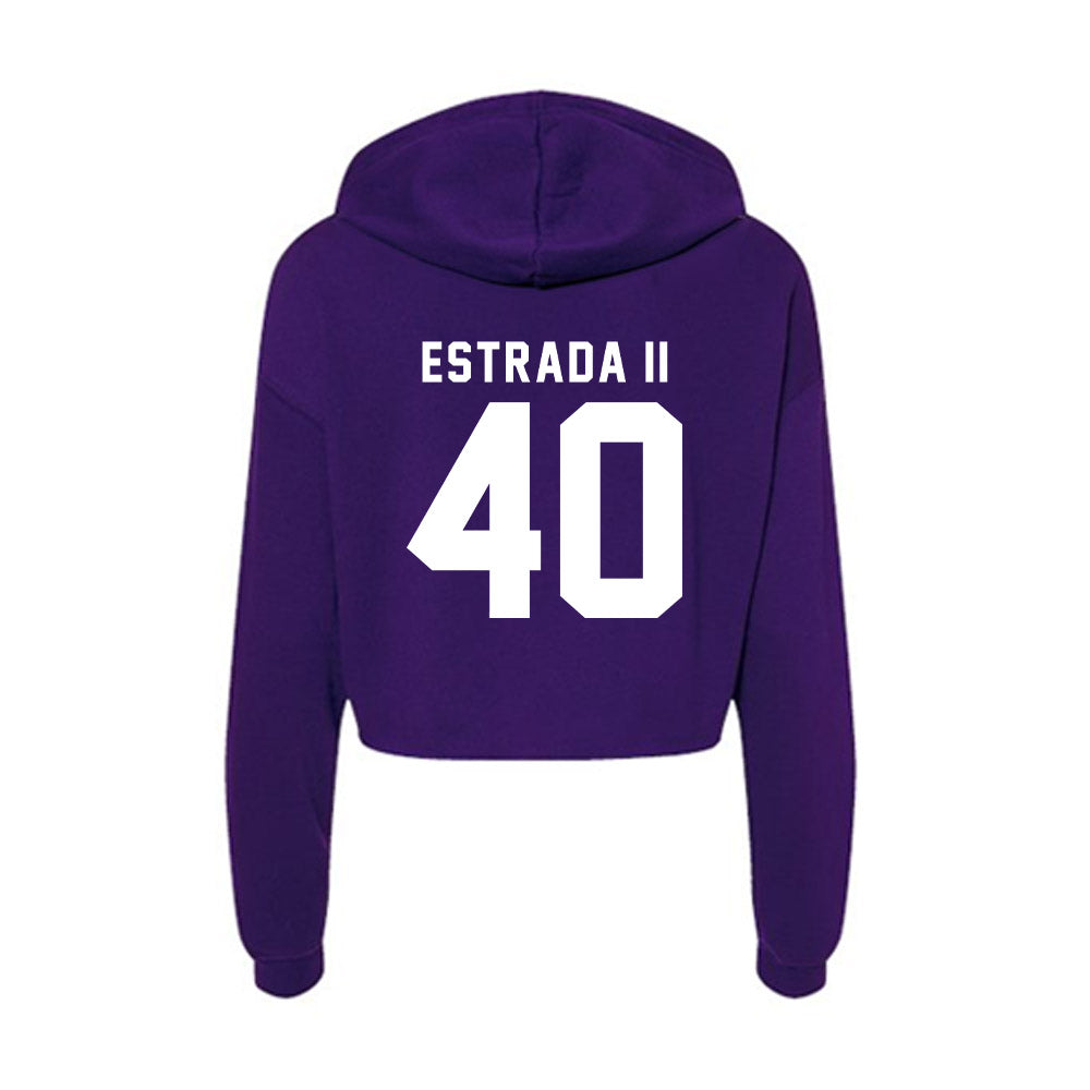 TCU - NCAA Football : Franklin Estrada II - Women's Crop Fleece Hoodie-1