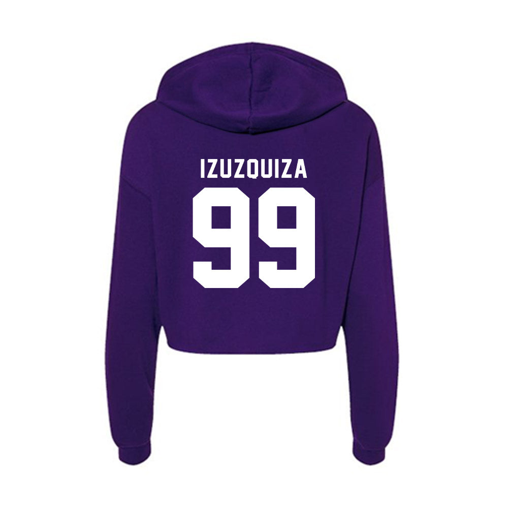 TCU - NCAA Beach Volleyball : Sofia Izuzquiza - Women's Crop Fleece Hoodie-1