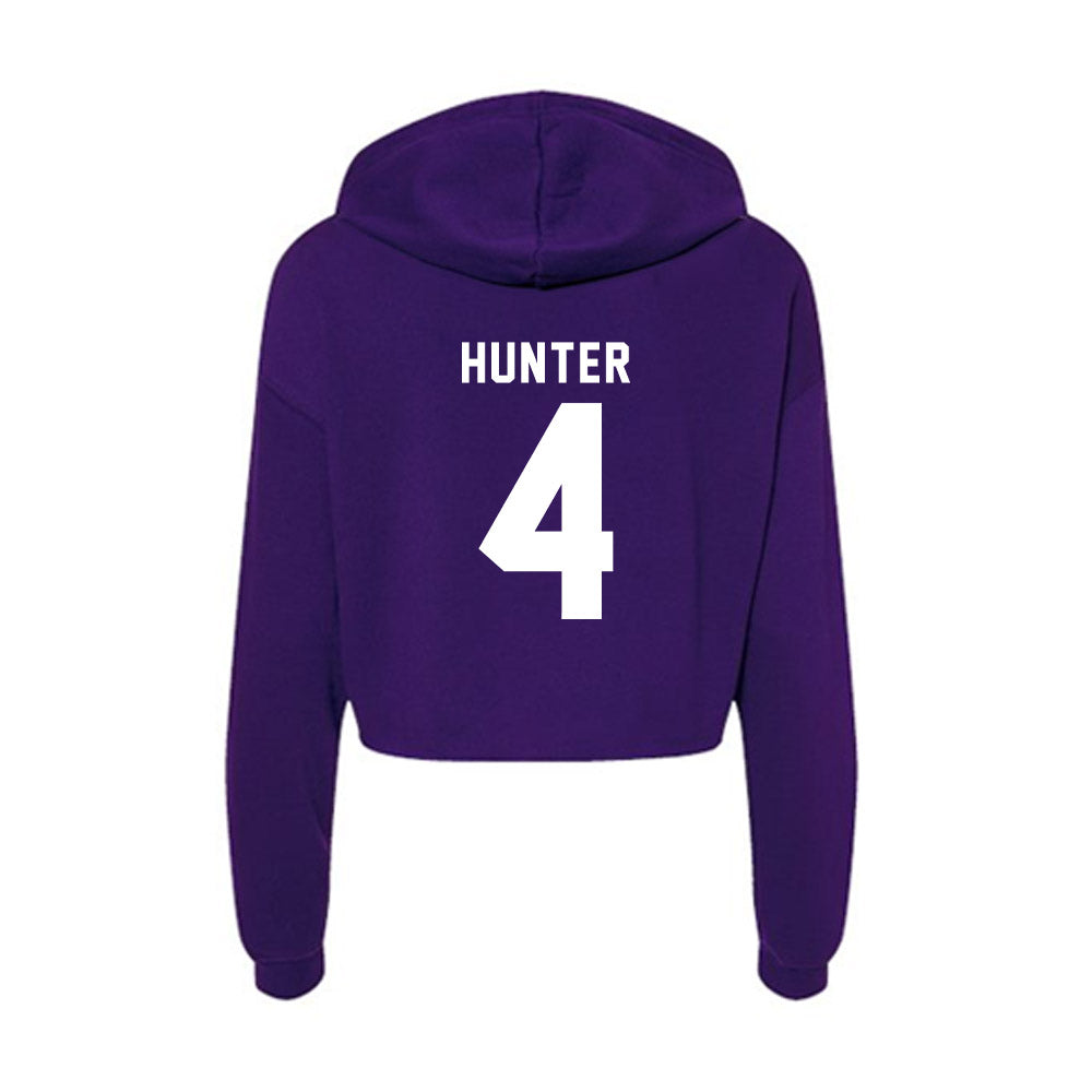 TCU - NCAA Women's Basketball : Donovyn Hunter - Women's Crop Fleece Hoodie-1