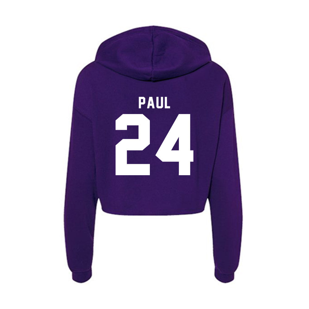 TCU - NCAA Women's Soccer : sadie paul - Women's Crop Fleece Hoodie-1