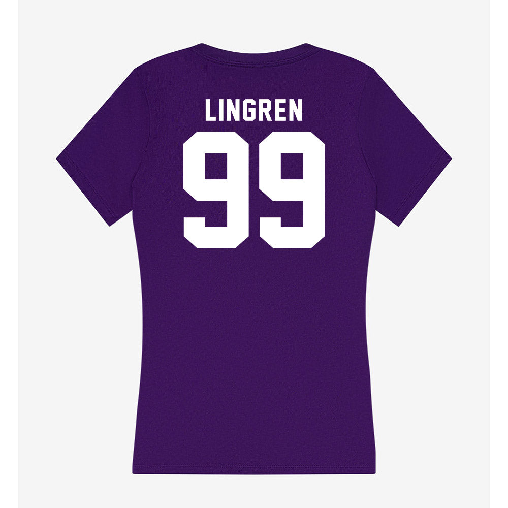 TCU - NCAA Football : Connor Lingren - Women's V-Neck T-Shirt-1
