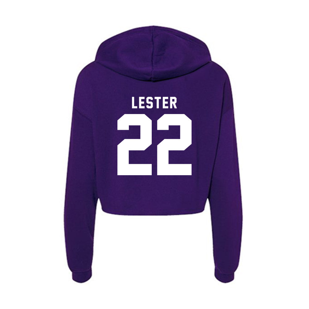 TCU - NCAA Football : Jordan Lester - Women's Crop Fleece Hoodie-1
