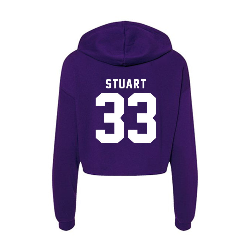 TCU - NCAA Men's Basketball : Trey Stuart - Women's Crop Fleece Hoodie-1
