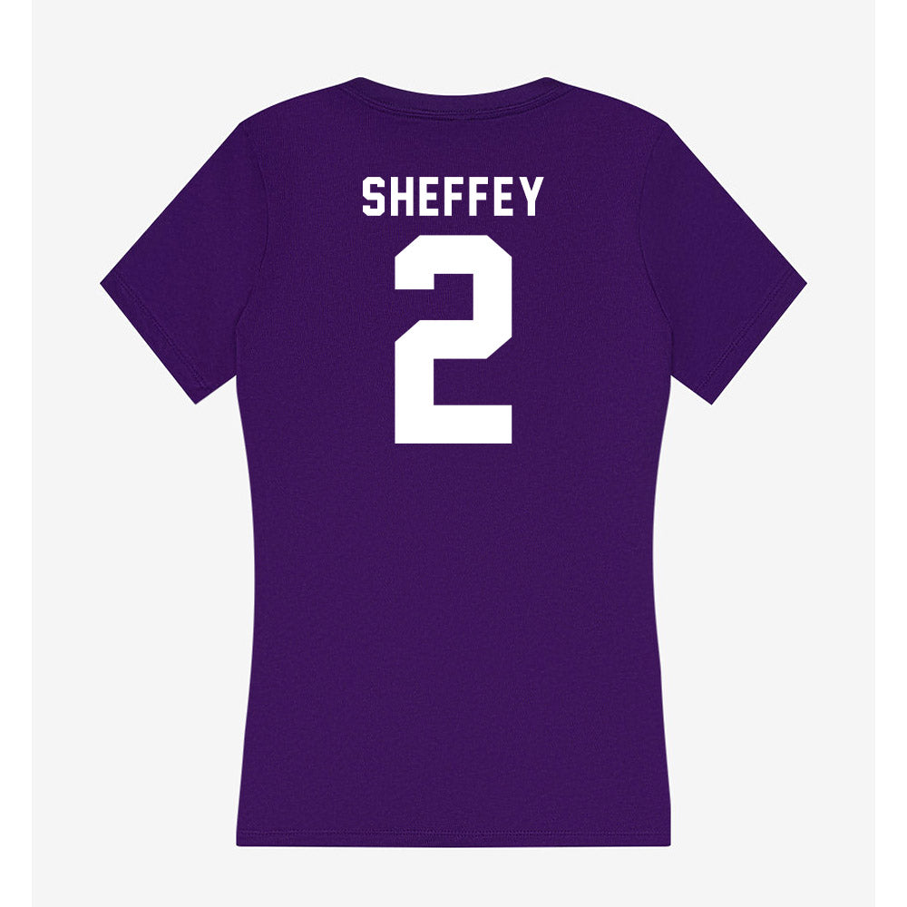 TCU - NCAA Women's Basketball : Veronica Sheffey - Women's V-Neck T-Shirt-1
