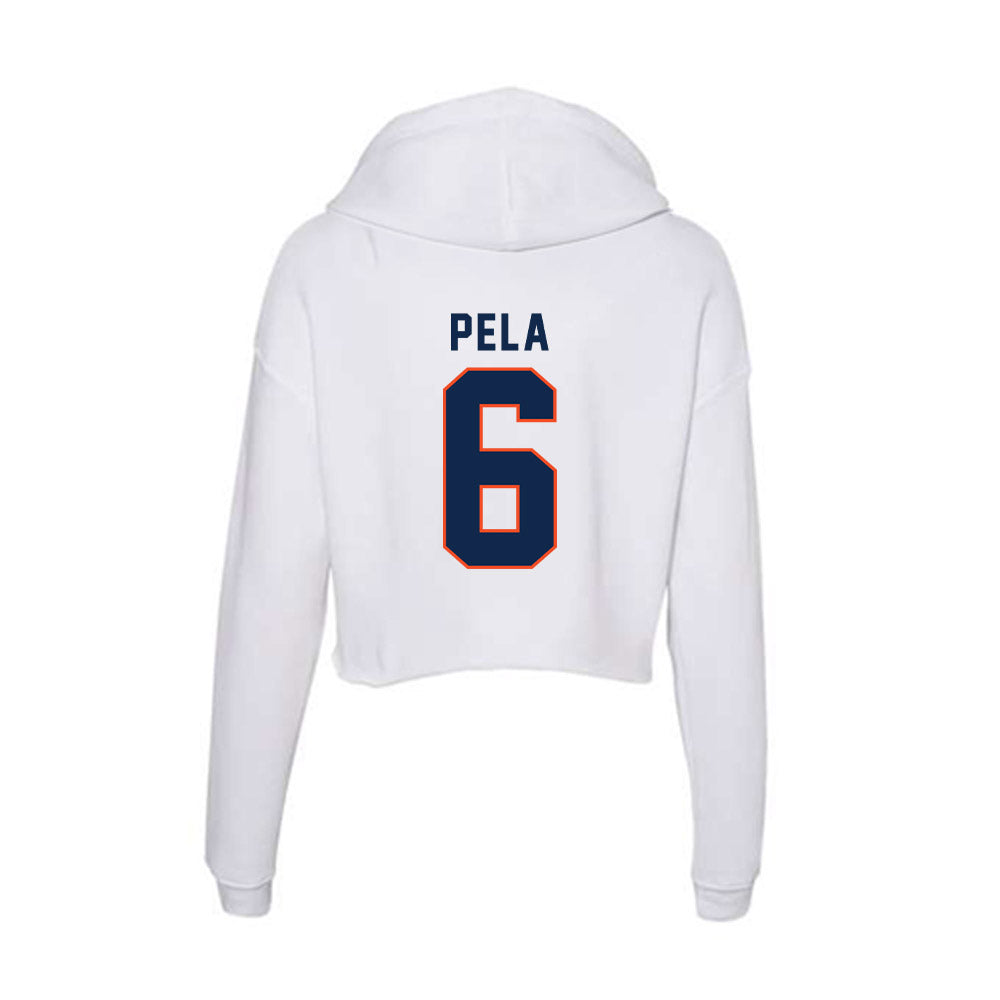 Virginia - NCAA Men's Soccer : Umberto Pela - Women's Crop Fleece Hoodie-1