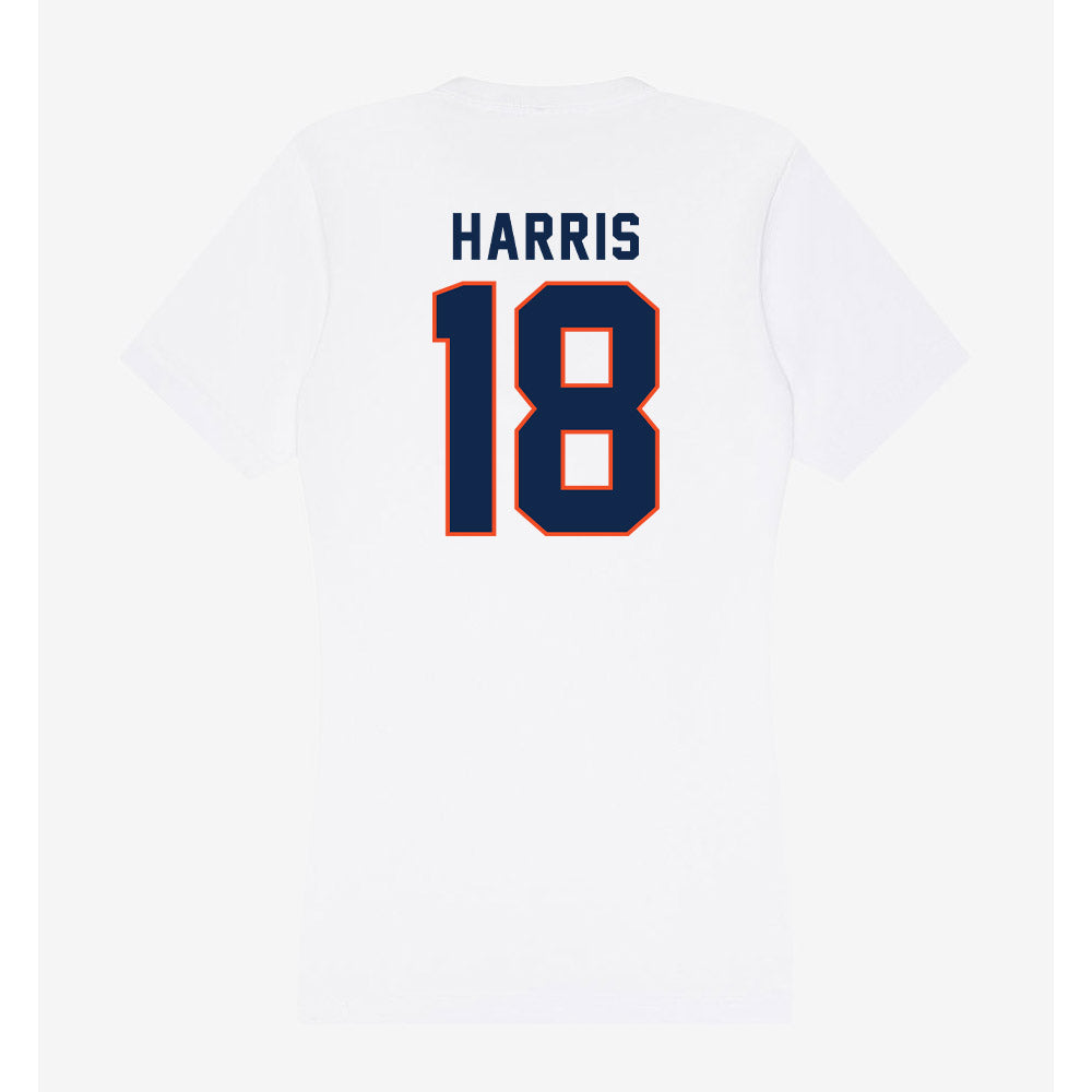 Virginia - NCAA Baseball : Sam Harris - Women's V-Neck T-Shirt-1