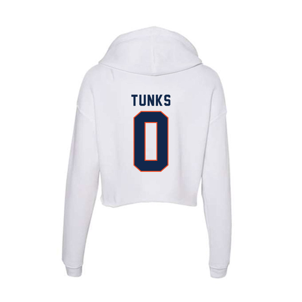 Virginia - NCAA Men's Soccer : Caleb Tunks - Women's Crop Fleece Hoodie-1