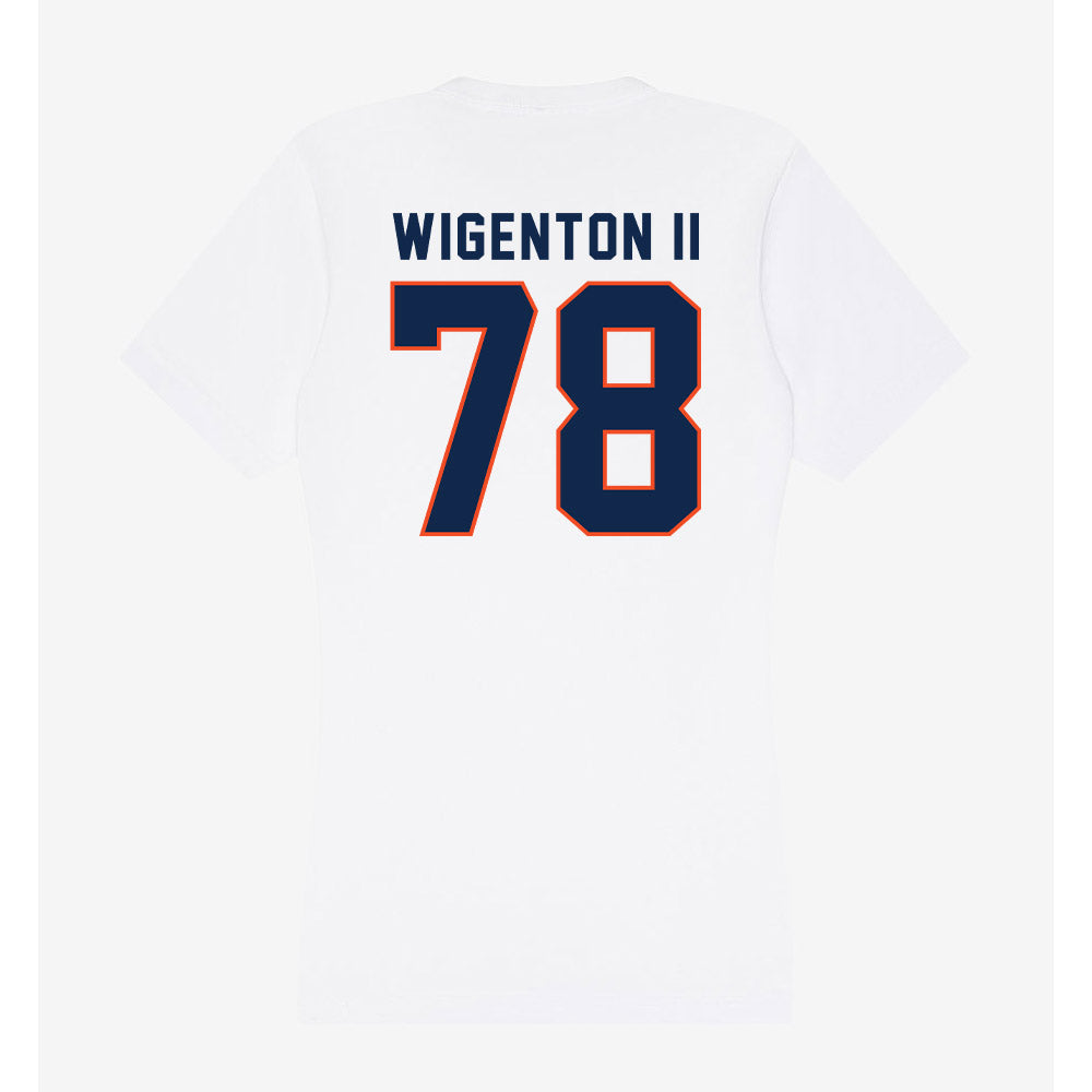 Virginia - NCAA Football : Kevin Wigenton II - Women's V-Neck T-Shirt-1