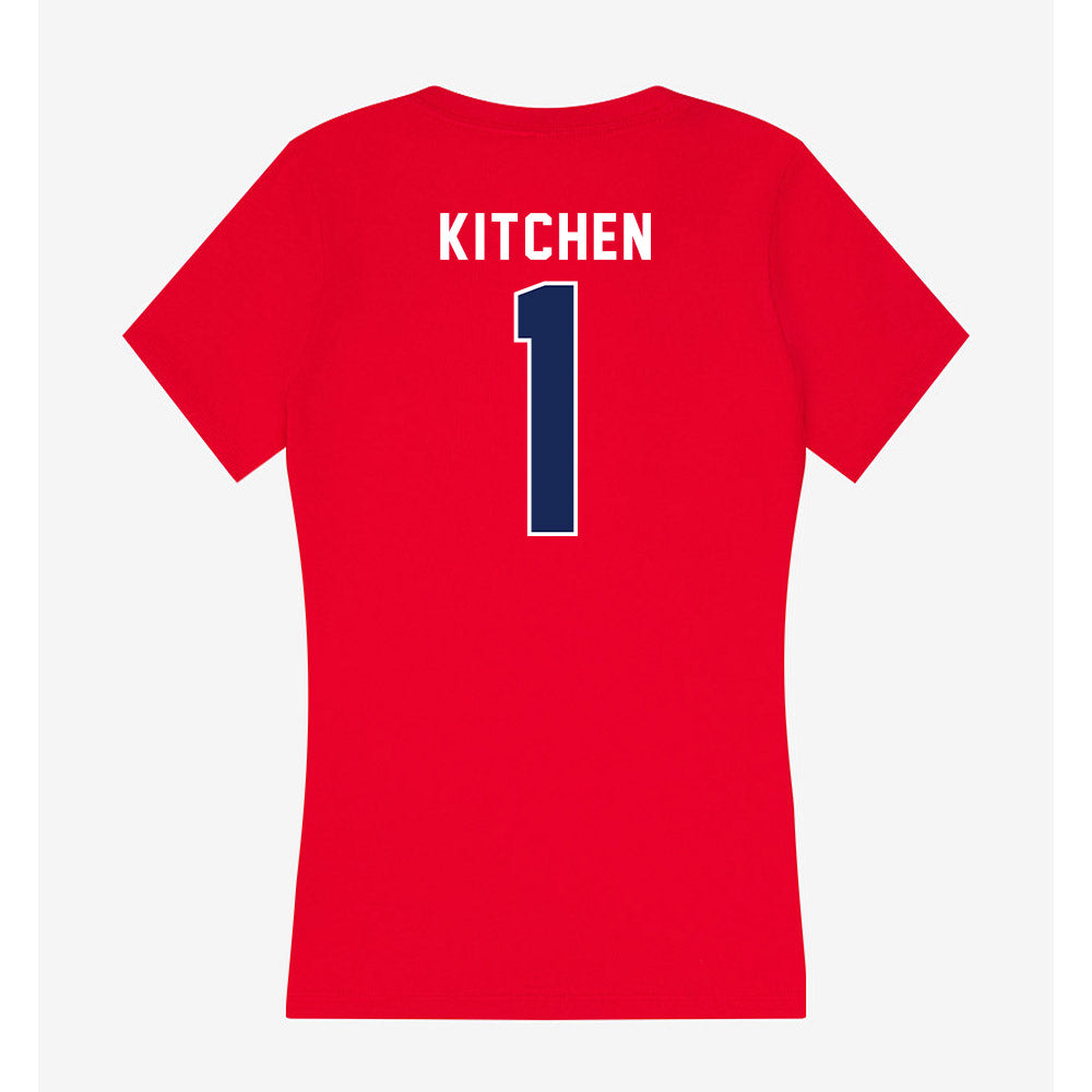 Arizona - NCAA Women's Basketball : Kamryn Kitchen - Women's V-Neck T-Shirt-1