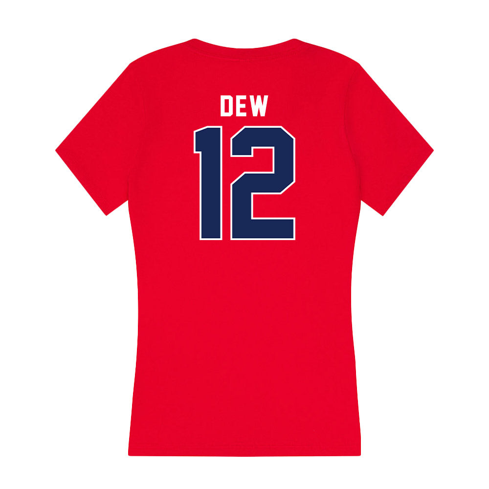 Arizona - NCAA Women's Basketball : Montaya Dew - Women's V-Neck T-Shirt-1