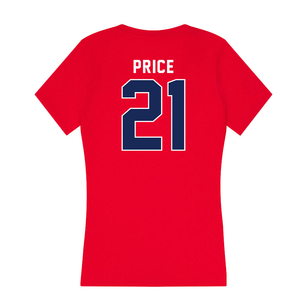 Arizona - NCAA Football : Johno Price - Women's V-Neck T-Shirt-1