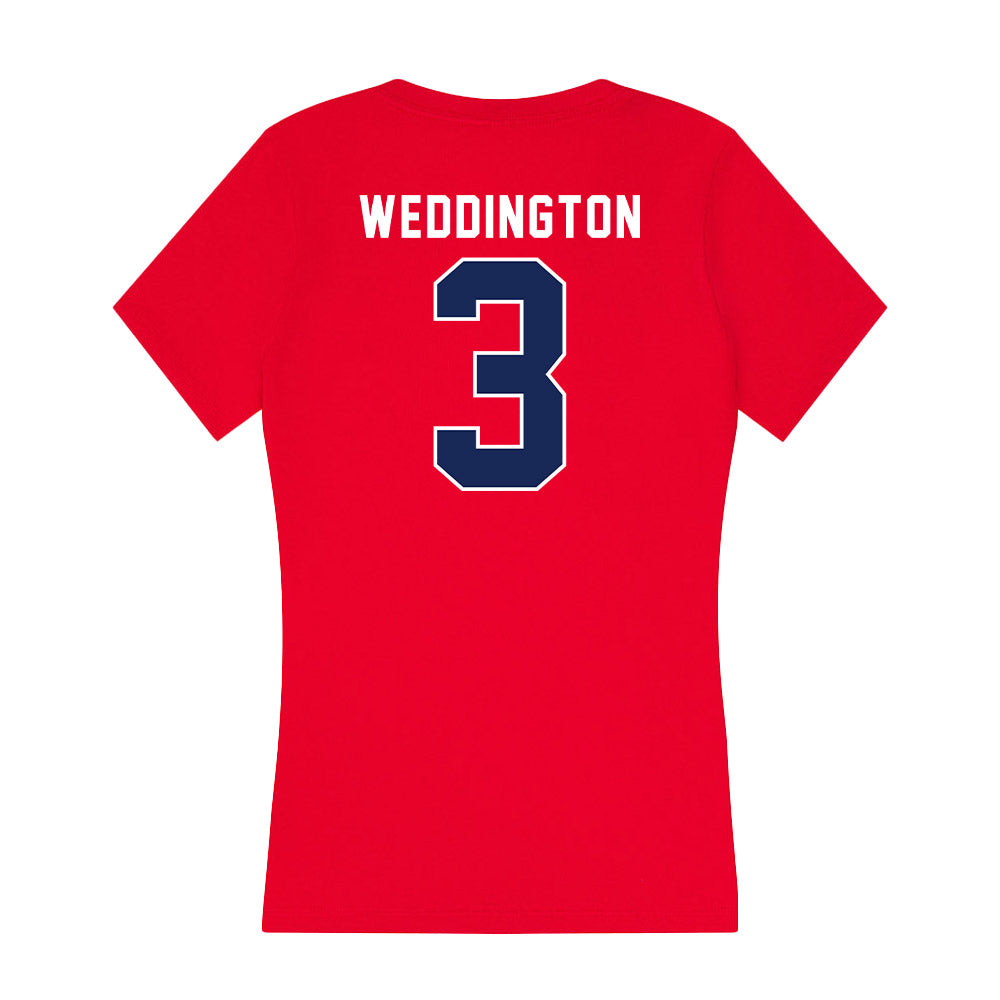 Arizona - NCAA Women's Soccer : Shanti Weddington - Women's V-Neck T-Shirt-1