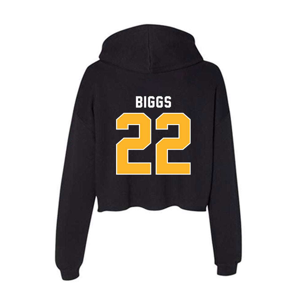 Pittsburgh - NCAA Women's Basketball : Audrey Biggs - Women's Crop Fleece Hoodie-1