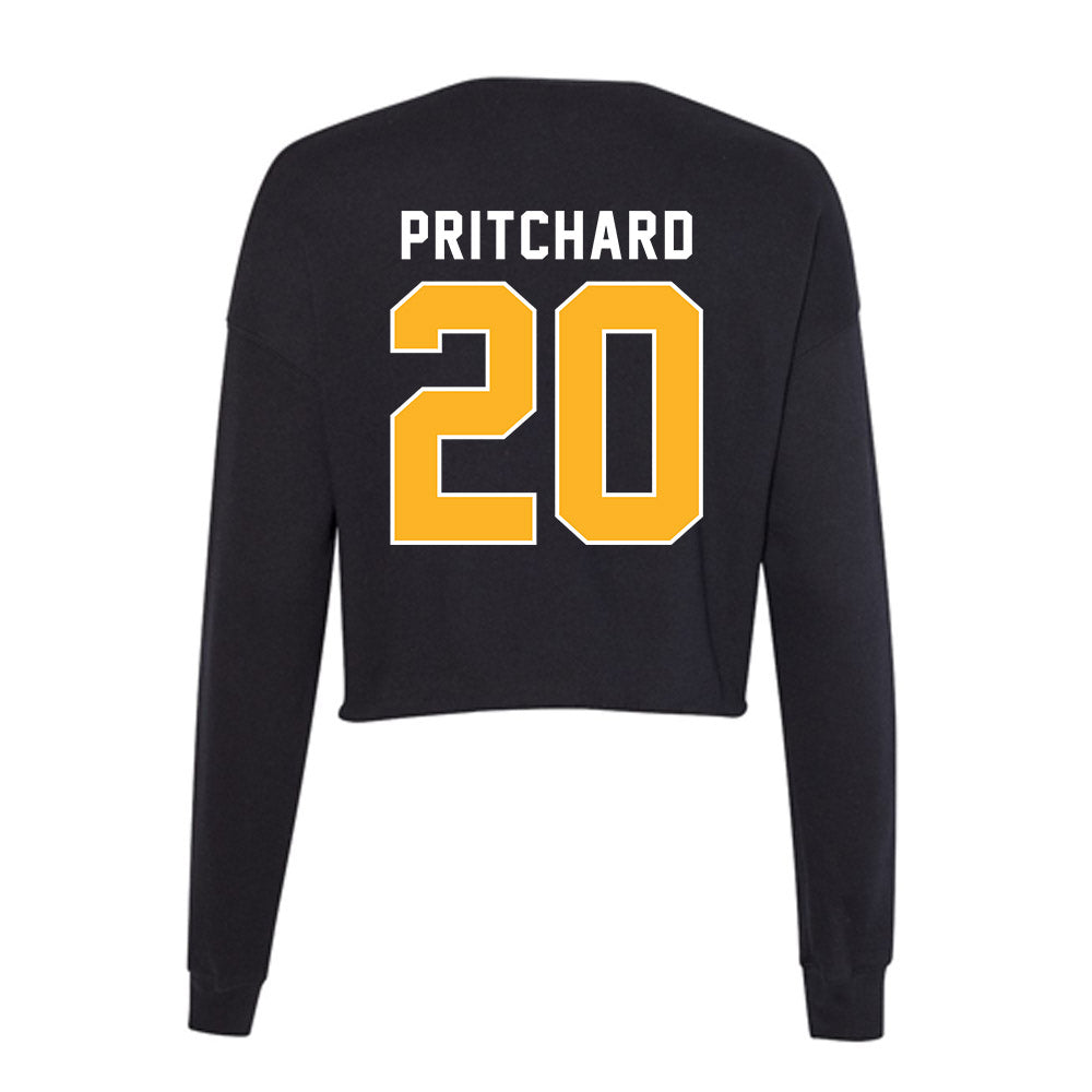 Pittsburgh - NCAA Football : Davion Pritchard - Women's Cropped Crew Fleece-1