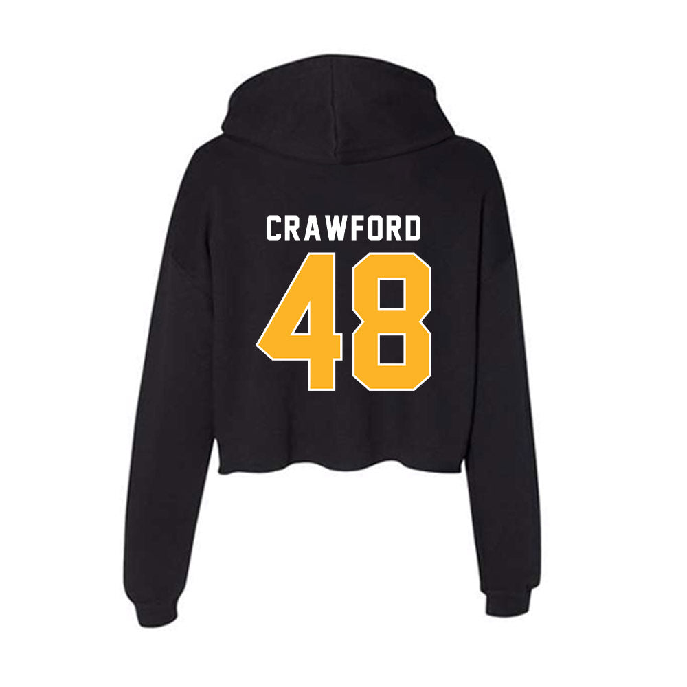Pittsburgh - NCAA Football : Nico Crawford - Women's Crop Fleece Hoodie-1