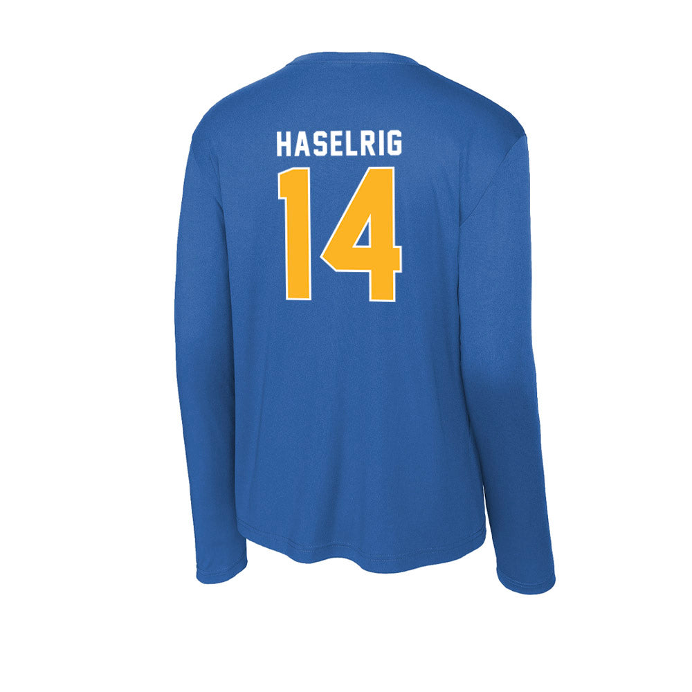 Pittsburgh - NCAA Football : Benny Haselrig - Activewear Long Sleeve T-Shirt-1