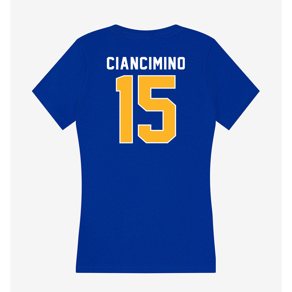 Pittsburgh - NCAA Baseball : joey ciancimino - Women's V-Neck T-Shirt-1