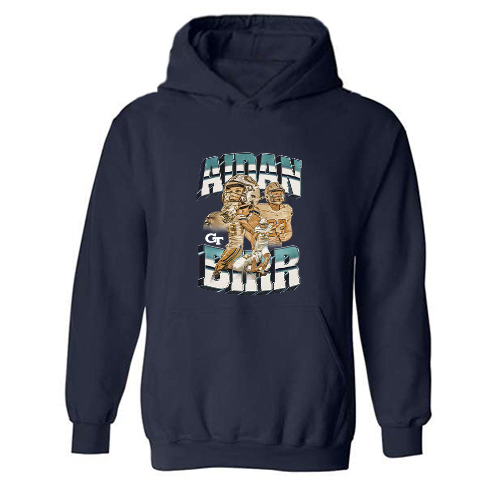 Georgia Tech - NCAA Football : Aidan Birr - Player Collage Hooded Sweatshirt