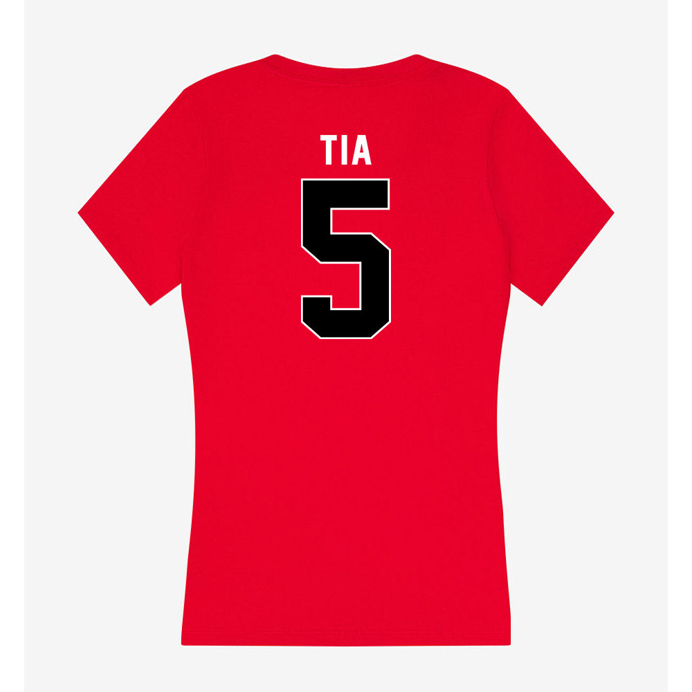 Utah - NCAA Football : Otto Tia - Women's V-Neck T-Shirt-1