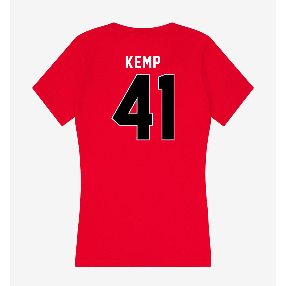 Utah - NCAA Football : Ryker Kemp - Women's V-Neck T-Shirt-1