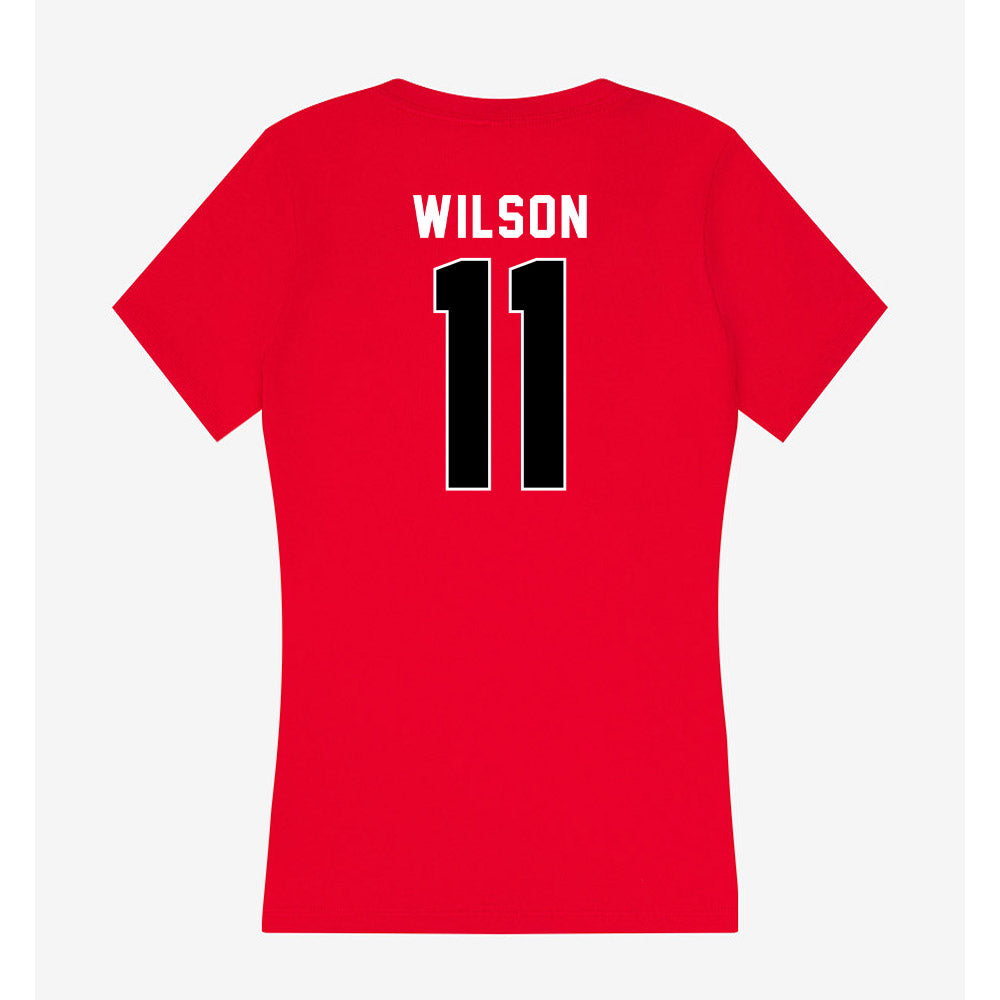 Utah - NCAA Football : Isaac Wilson - Women's V-Neck T-Shirt-1