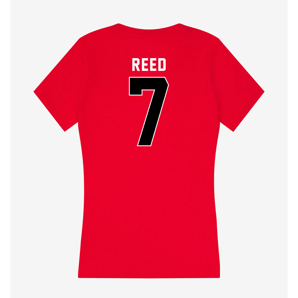 Utah - NCAA Men's Lacrosse : Jordan Reed - Women's V-Neck T-Shirt-1