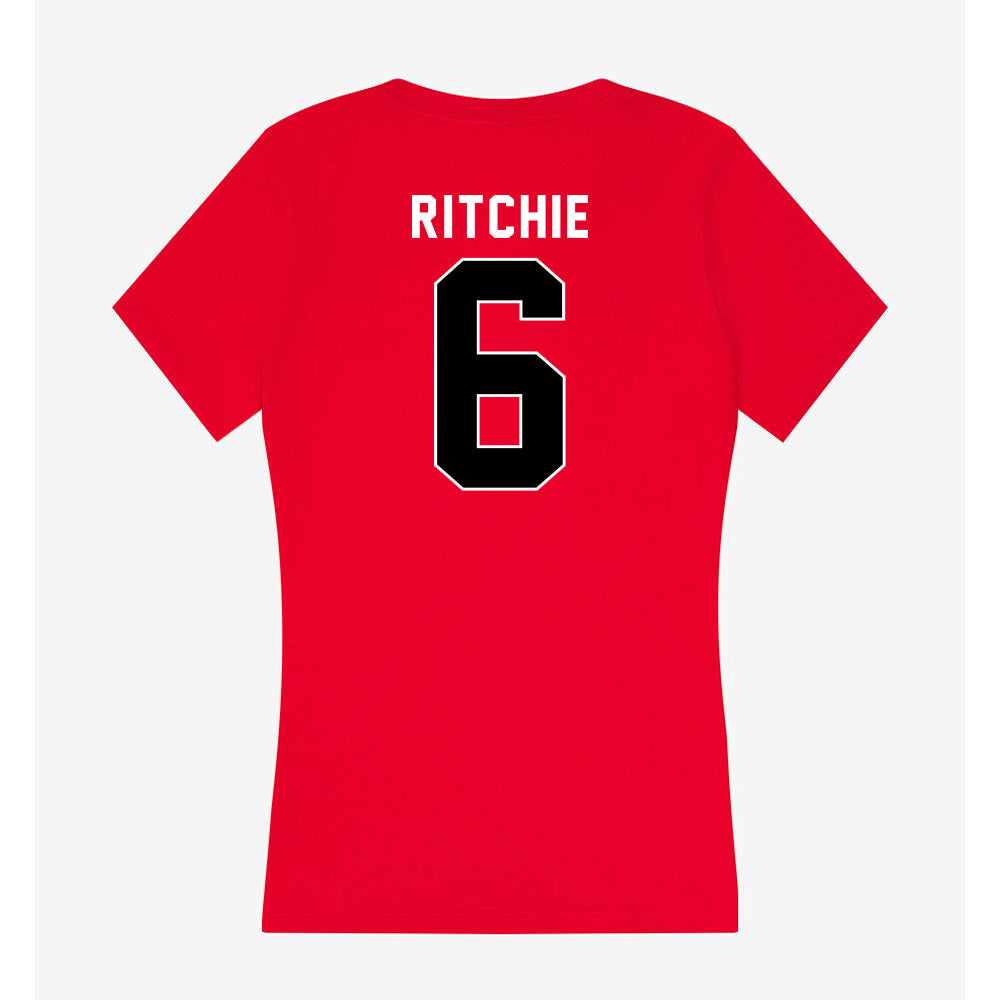Utah - NCAA Football : Nate Ritchie - Women's V-Neck T-Shirt-1