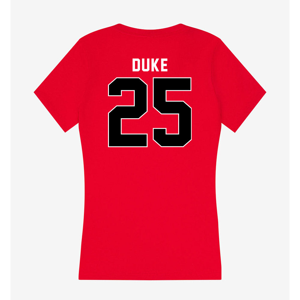 Utah - NCAA Football : Bryce Duke - Women's V-Neck T-Shirt-1