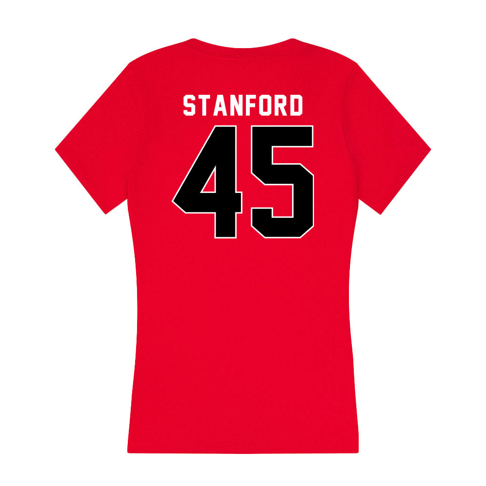 Utah - NCAA Baseball : Michael Alan Stanford - Women's V-Neck T-Shirt-1