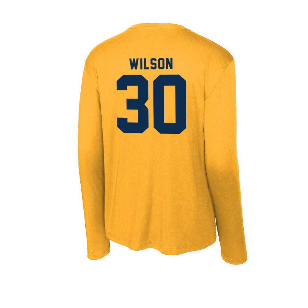 West Virginia - NCAA Football : Chase Wilson - Activewear Long Sleeve T-Shirt-1