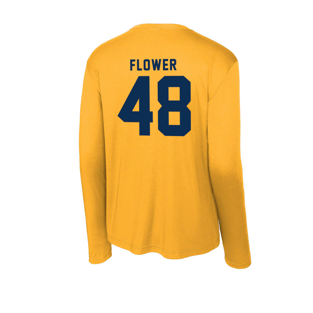 West Virginia - NCAA Football : Nate Flower - Activewear Long Sleeve T-Shirt-1
