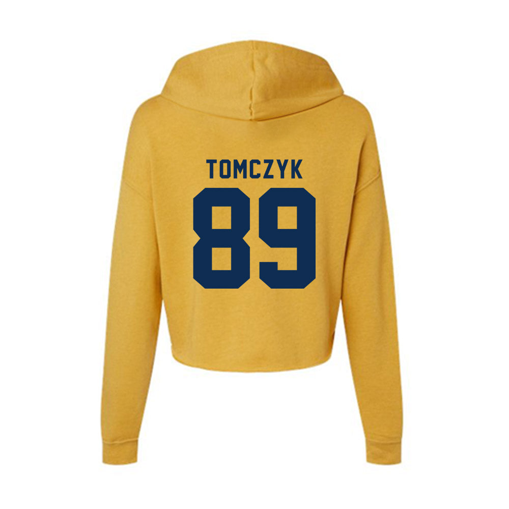 West Virginia - NCAA Football : Adam Tomczyk - Women's Crop Fleece Hoodie-1