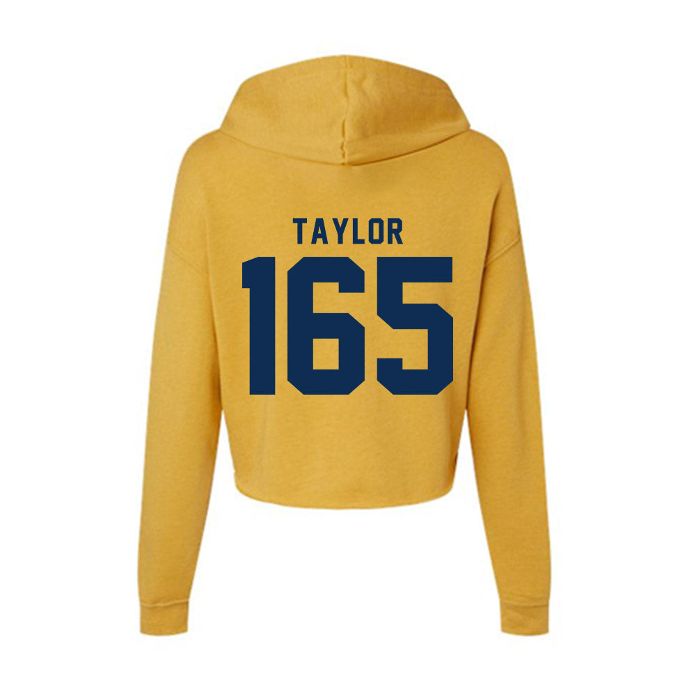West Virginia - NCAA Wrestling : Shawn Taylor - Women's Crop Fleece Hoodie-1