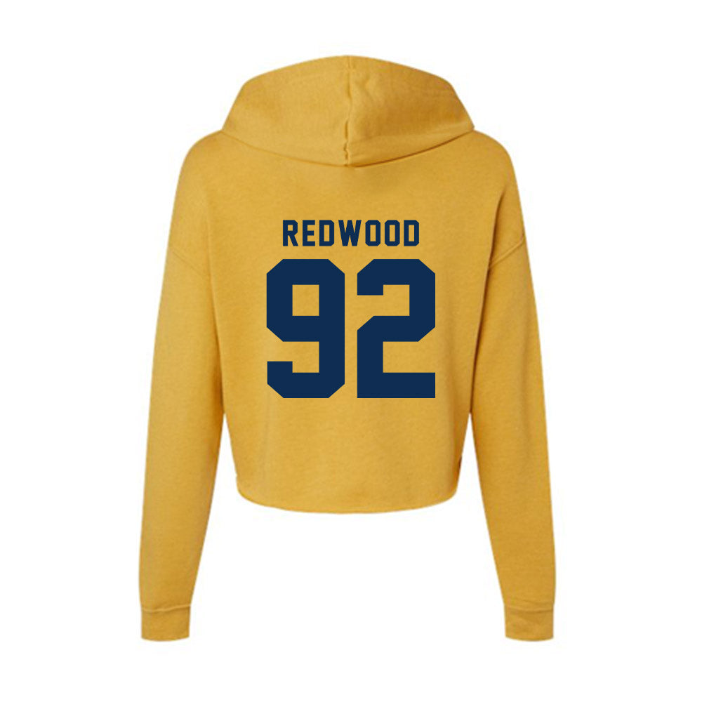 West Virginia - NCAA Football : Asani Redwood - Women's Crop Fleece Hoodie-1