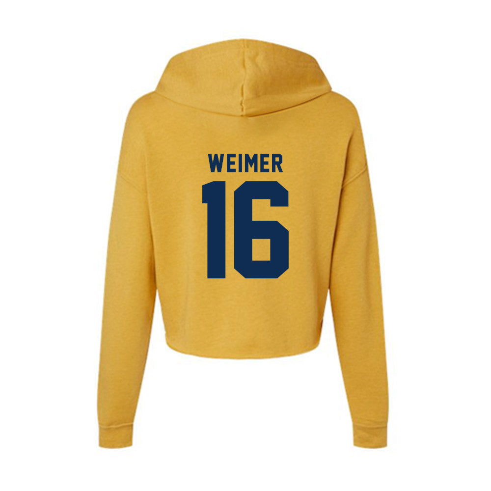 West Virginia - NCAA Football : Jeffrey Weimer - Women's Crop Fleece Hoodie-1